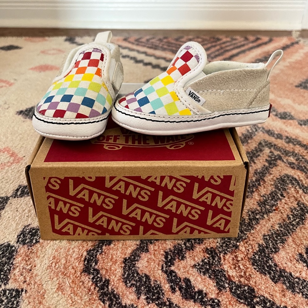 Infant Rainbow Checkered Vans